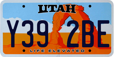 UT license plate Y392BE