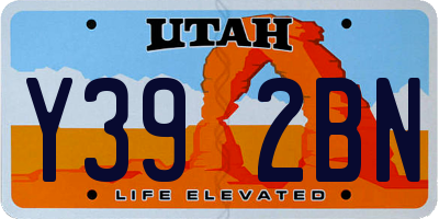 UT license plate Y392BN