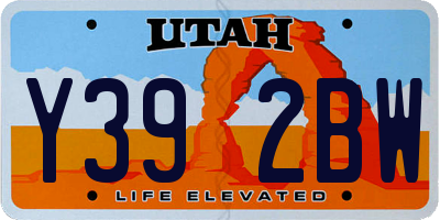 UT license plate Y392BW