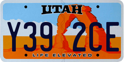 UT license plate Y392CE