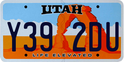 UT license plate Y392DU
