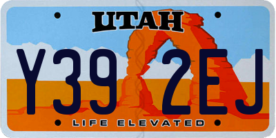 UT license plate Y392EJ