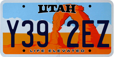 UT license plate Y392EZ