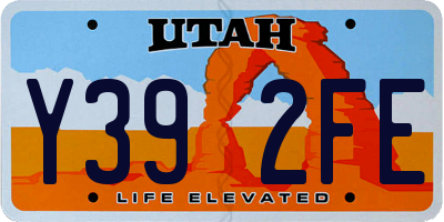 UT license plate Y392FE