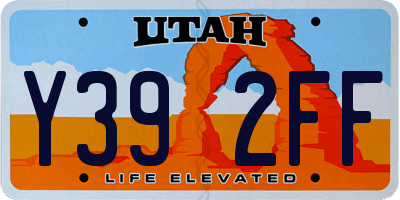 UT license plate Y392FF
