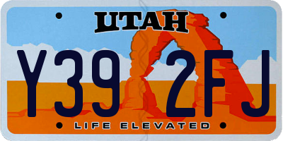 UT license plate Y392FJ