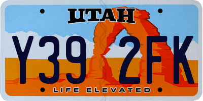 UT license plate Y392FK