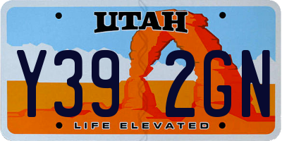 UT license plate Y392GN