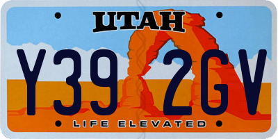 UT license plate Y392GV