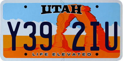UT license plate Y392IU