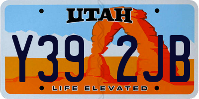 UT license plate Y392JB
