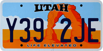 UT license plate Y392JE