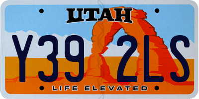 UT license plate Y392LS
