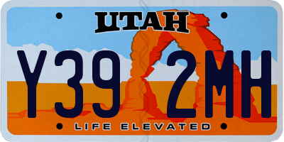 UT license plate Y392MH