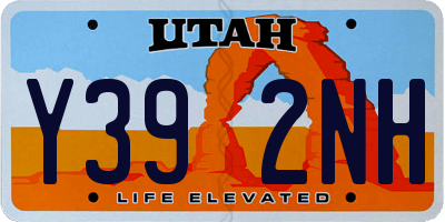 UT license plate Y392NH