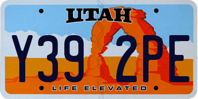 UT license plate Y392PE