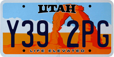 UT license plate Y392PG