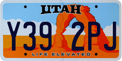 UT license plate Y392PJ