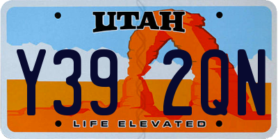 UT license plate Y392QN