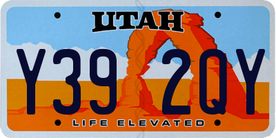 UT license plate Y392QY