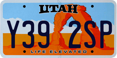 UT license plate Y392SP