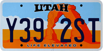 UT license plate Y392ST