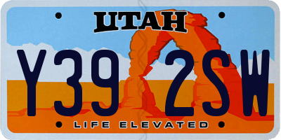 UT license plate Y392SW