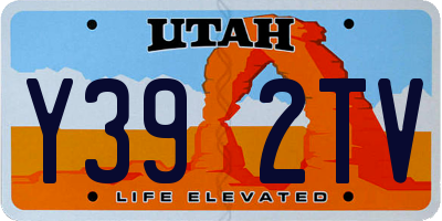 UT license plate Y392TV