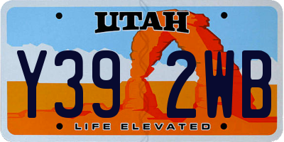 UT license plate Y392WB