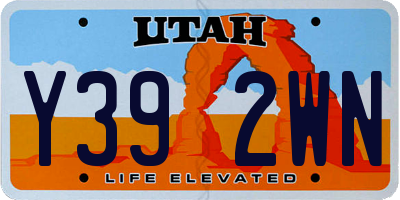 UT license plate Y392WN