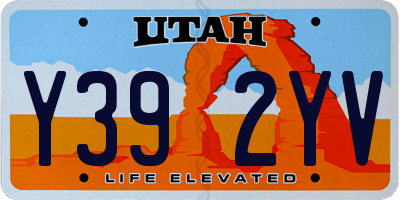 UT license plate Y392YV