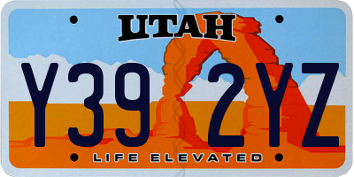 UT license plate Y392YZ