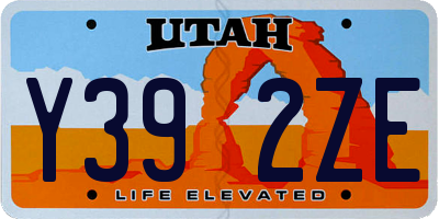 UT license plate Y392ZE
