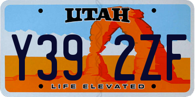 UT license plate Y392ZF