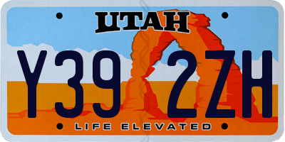 UT license plate Y392ZH