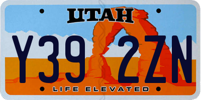 UT license plate Y392ZN