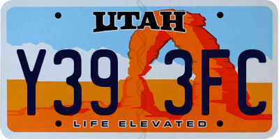 UT license plate Y393FC