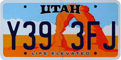 UT license plate Y393FJ