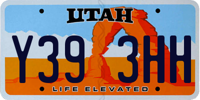 UT license plate Y393HH
