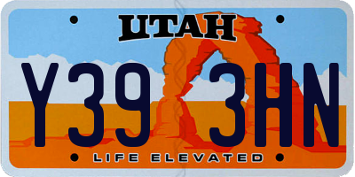 UT license plate Y393HN