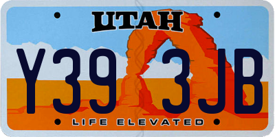 UT license plate Y393JB