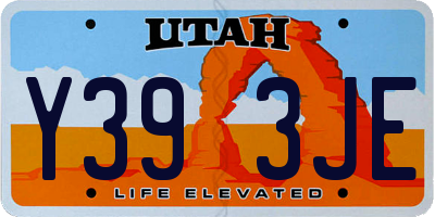 UT license plate Y393JE