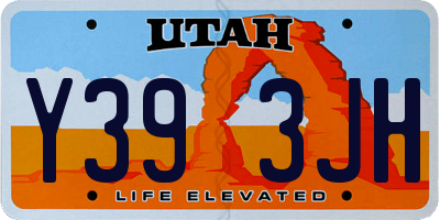 UT license plate Y393JH