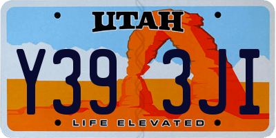 UT license plate Y393JI