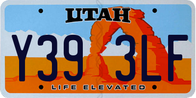 UT license plate Y393LF