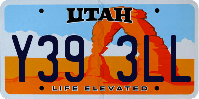 UT license plate Y393LL