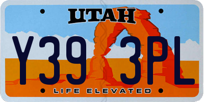 UT license plate Y393PL