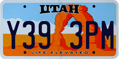 UT license plate Y393PM