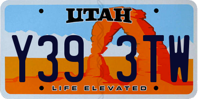 UT license plate Y393TW