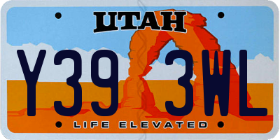 UT license plate Y393WL